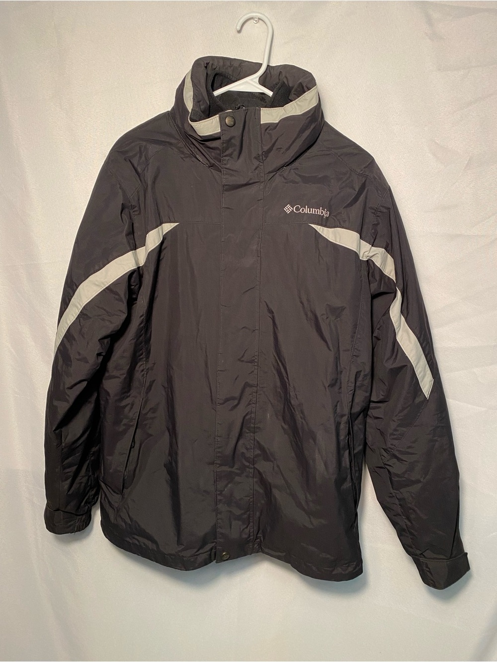Men’s 3 in 1 Columbia Black Weather-Resistant Jacket with Reflective Trim